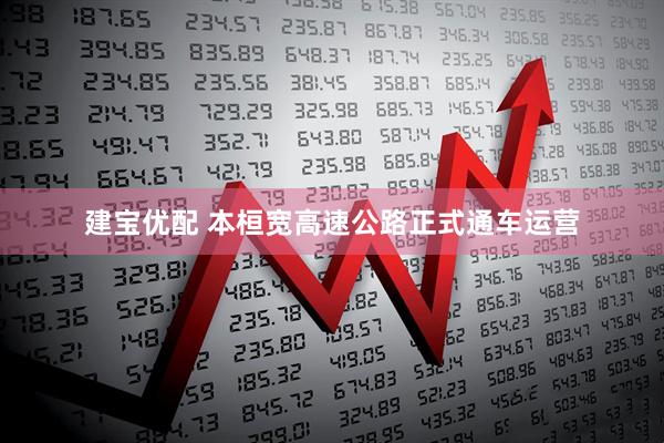 建宝优配 本桓宽高速公路正式通车运营