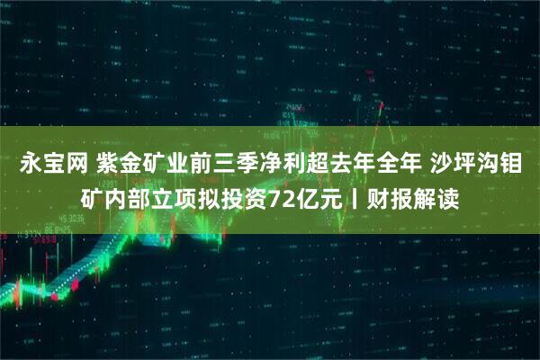 永宝网 紫金矿业前三季净利超去年全年 沙坪沟钼矿内部立项拟投资72亿元丨财报解读