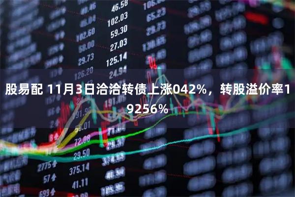 股易配 11月3日洽洽转债上涨042%，转股溢价率19256%